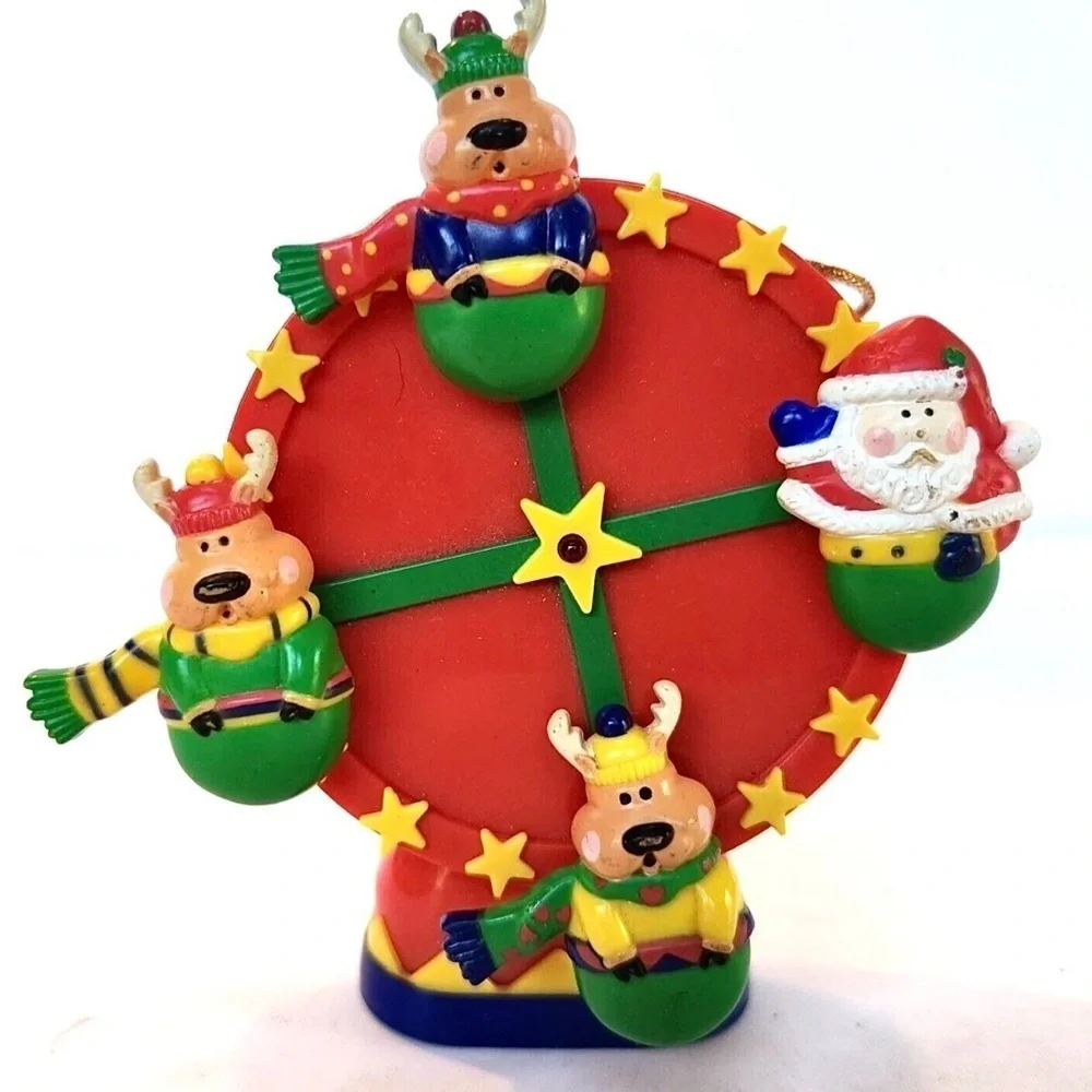 Avon Santa Ferris Wheel Ornament 1997 Vintage Christmas Decor Original Box